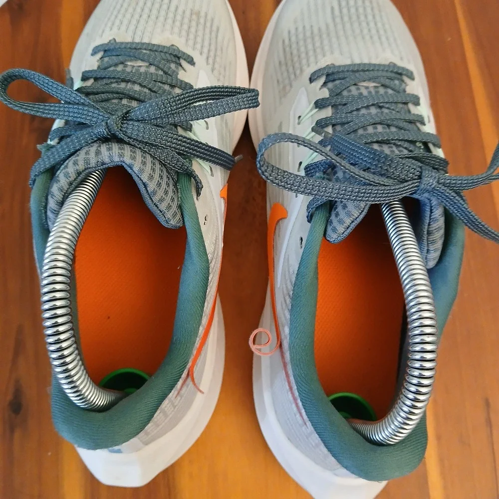 Nike Air Zoom Pegasus 39 Kids 6.5Y Grey Orange Running Shoes DM4015-003